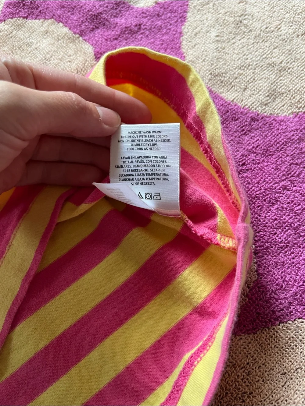 Hanna Andersson pink Striped Knit Polo Dress